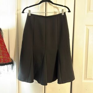 Talbots Black A-Line Flared Skirt